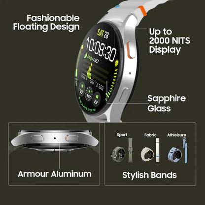 Combo Offer- Smart Watch7 : AI-Powered (44mm, Green, BT+LTE)| 1-Year Warranty + Free Earbuds Pro2