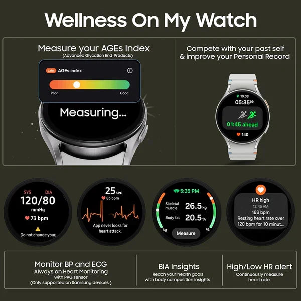 Combo Offer- Smart Watch7 : AI-Powered (44mm, Green, BT+LTE)| 1-Year Warranty + Free Earbuds Pro2